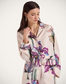 Pajama Shirt in Iris Ivory for Women La DoubleJ US at La DoubleJ