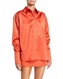 Palermo Satin Oversized Shirt at Neiman Marcus