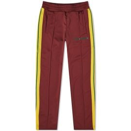 Palm Angels College Track Pant Burgundy amp Yellow END US at END.