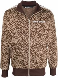 Palm Angels Leopard Jacquard Zipped Jacket - at Farfetch