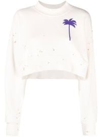 Palm Angels Painted Palm Tree Sweatshirt - at Farfetch