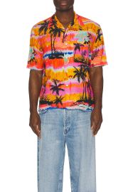 Palm Angels Psychedelic Palms Bowling Shirt at Revolve