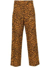 Palm Angels cheetah-print Track Pants Orange at Farfetch