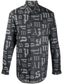 Palm Angels logo-print Denim Shirt - Farfetch at Farfetch