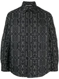 Palm Angels monogram-quilted Shirt Jacket Grey at Farfetch