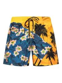 Palm Angels palm-tree Print Swim Shorts Blue at Farfetch