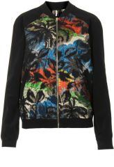 Palm Jacquard Bomber Jacket at Topshop