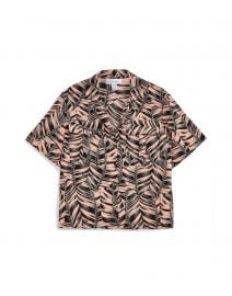 Palm Print Bowler Shirt by Topshop at Yoox