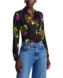 Palm Silk Blend Floral Blouse at Bloomingdales