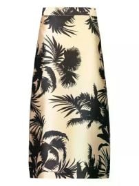 Palm Tree Print Midi Skirt at Farfetch