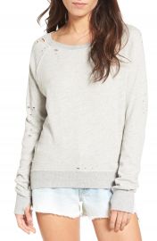 Pam   Gela  Annie  Destroyed High Low Sweatshirt at Nordstrom