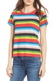 Pam   Gela Rainbow Stripe Ringer Tee at Nordstrom