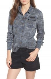 Pam  amp  Gela Camo Shirt at Nordstrom