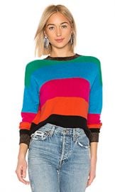 Pam  amp  Gela Crop Striped Sweater in Multicolor from Revolve com at Revolve