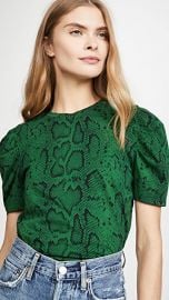 Pam  amp  Gela Puff Sleeve Snake Tee at Shopbop