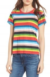 Pam  amp  Gela Rainbow Stripe Ringer Tee   Nordstrom at Nordstrom