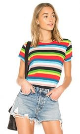 Pam  amp  Gela Rainbow Stripe Tee in Multi from Revolve com at Revolve