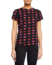 Pam  amp  GelaLip-Print Crewneck Tee at Neiman Marcus