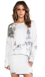 Pam and Gela Hi-Lo Sweatshirt in Tie Dye Grey  REVOLVE at Revolve