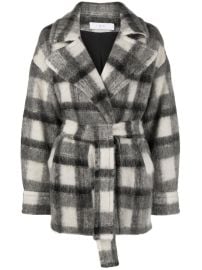 Pamae checked belted coat at Farfetch