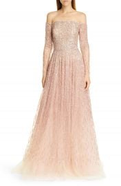 Pamella Roland Sequin  amp  Crystal Ombr   Off the Shoulder Gown   Nordstrom at Nordstrom