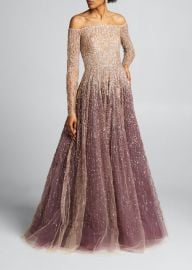 Pamella Roland Sequin  amp  Crystal Ombre Ball Gown at Bergdorf Goodman