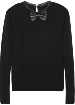 Pamplune bow tie sweater by Maje at Net A Porter