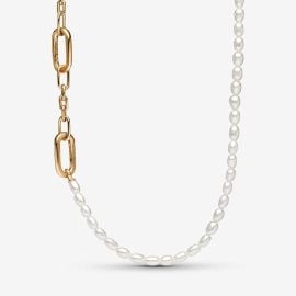 Pandora ME Slim Treated Freshwater Cultured Pearl Necklace at Pandora