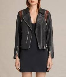 Panel Balfern Leather Bomber at All Saints