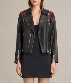 Panel Balfern Leather Bomber Jacket by All Saints at All Saints