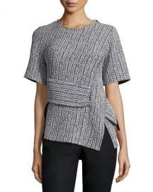 Paneled Braided Jacquard Tee at Neiman Marcus