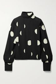 Paneled Polka-Dot Georgette Blouse by Proenza Schouler at Net A Porter