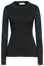 Paneled striped cotton sweater at The Outnet