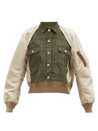 Panelled cotton and nylon bomber jacket at Matches