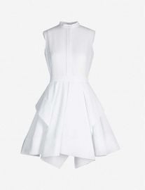 Panelled cotton-pique mini dress at Selfridges