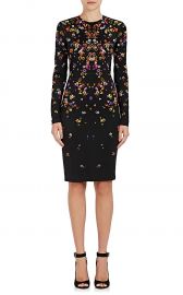 Pansy-Print Jersey Long-Sleeve Dress by Givenchy at Barneys