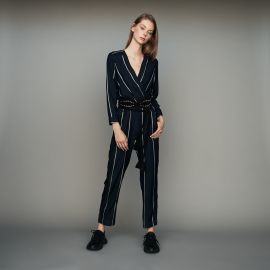 Panti Striped Jumpsuit at Maje