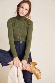 Paola Ribbed Turtleneck at Anthropologie