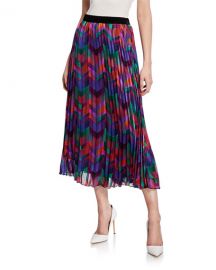 Paolo Pleated Chevron Midi Skirt by Ba&Sh at Neiman Marcus