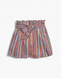 Paperbag Shorts in Rainbow Stripe at Madewell