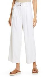 Paperbag Waist Belted Crop Pants at Nordstrom