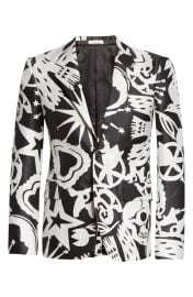 Papercut Print Wool & Silk Blazer by Alexander McQueen at Nordstrom