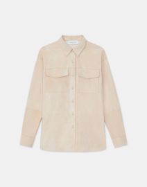 Paperfine Suede Shirt Jacket at Lafayette 148 New York