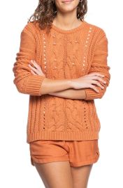 Paradise Maker Cotton Blend Cable Sweater at Nordstrom