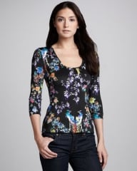 Paradise Print Top by Just Cavalli at Neiman Marcus