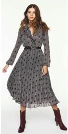 Paris Floral Long Sleeve Midi Dress at eBay