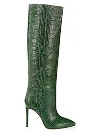 Paris Texas - Knee-High Croc-Embossed Leather Boots at Saks Fifth Avenue