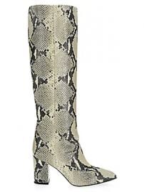 Paris Texas - Knee-High Python-Embossed Leather Boots at Saks Fifth Avenue