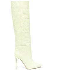 Paris Texas 100mm crocodile-effect Leather Boots Green at Farfetch