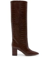Paris Texas Anja 70mm crocodile-effect Boots Brown at Farfetch